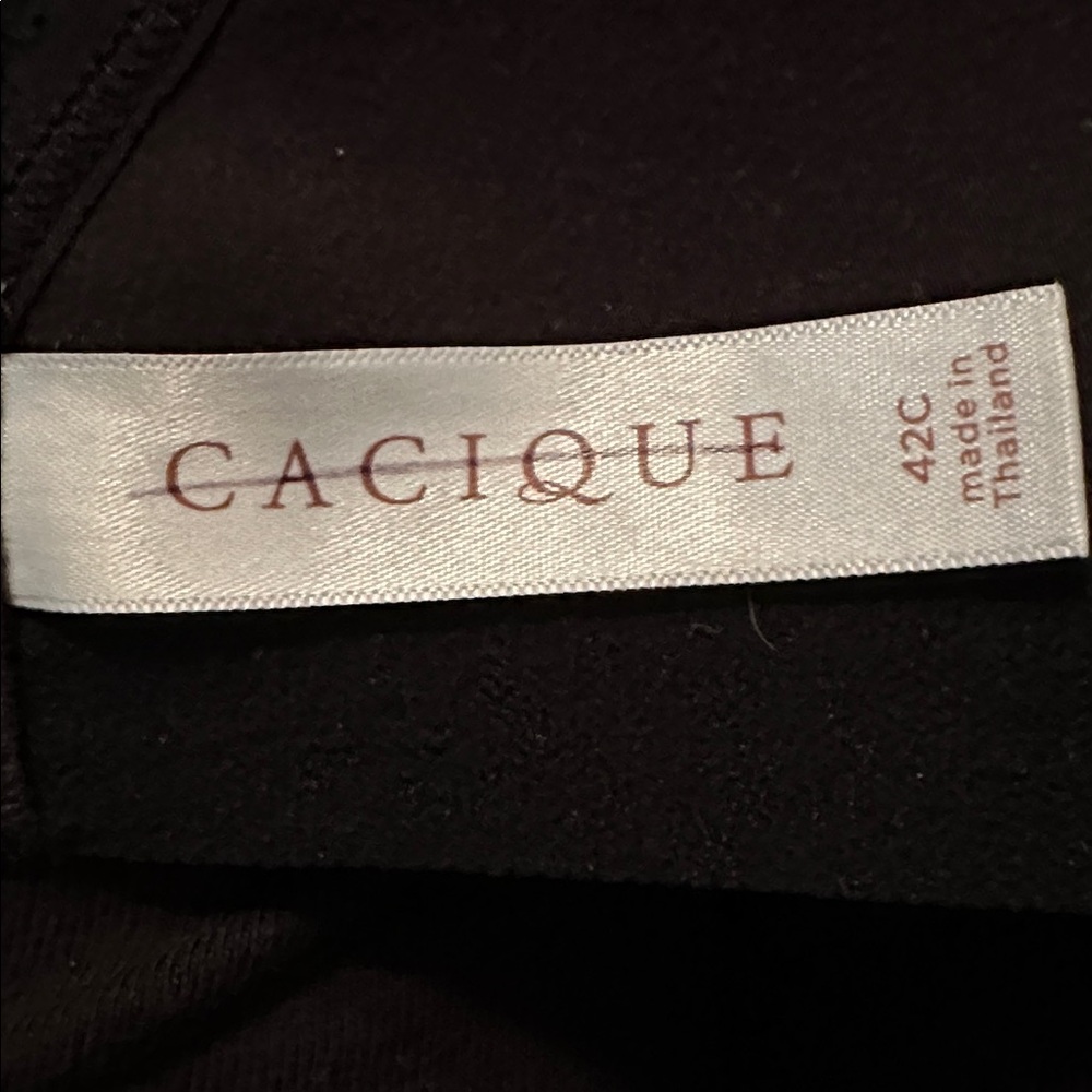 42C Cacique Sheer Black Polka Dot Bra. Excellent condition. - Picture 3 of 3